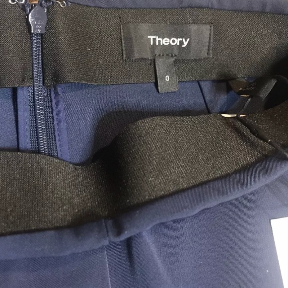 NWOT THEORY NAVALANE Stretch Skinny Navy Pants Size 0 - Picture 4 of 6